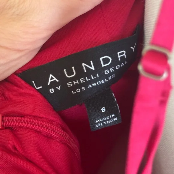 Gorgeous Romantic Coquette Cherry Satin Midi Dress with Cowl neckline - Picture 8 of 8